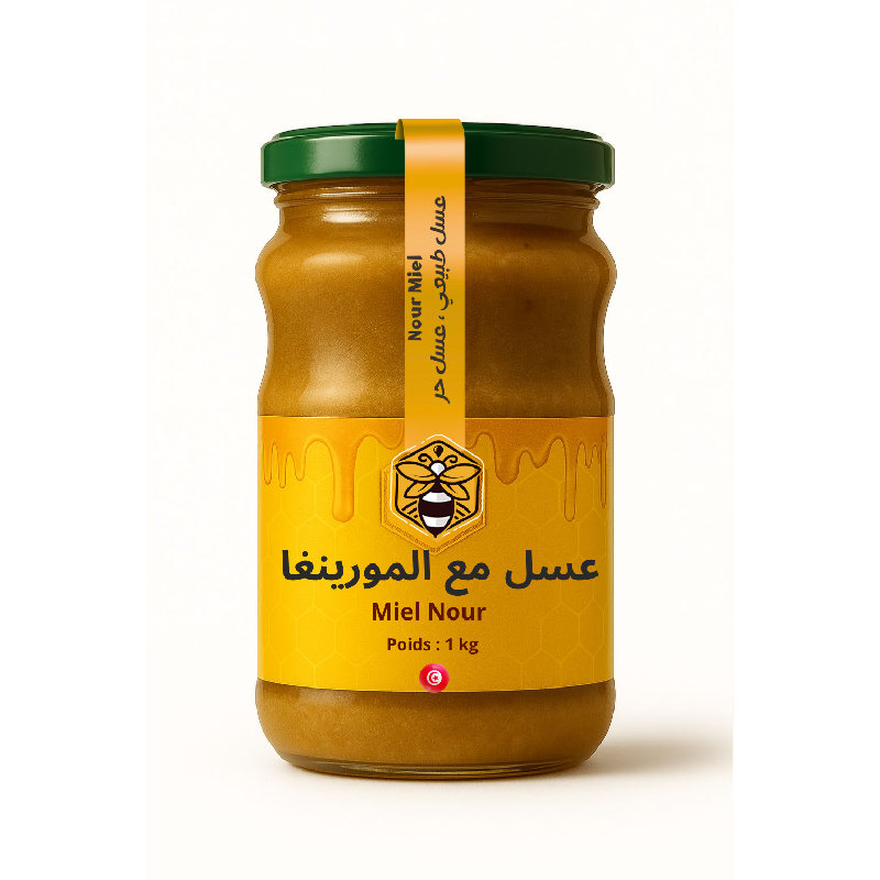 عسل مع المورينغا